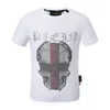 PLEIN BEAR T SHIRT Mens Designer Magliette Abbigliamento di marca Strass PP Teschi Uomo T-SHIRT COLLO ROTONDO SS SKULL Maglietta Hip Hop Top Tees 16530