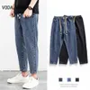 Frühling Sommer Herren Jeans Baumwolle Denim Hip Hop Slack Bottom Jogger Streetwear Skinny Blaue Hosen Hombre Harem Hosen Männer S-3XL 230221 L230726