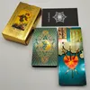 Açık Hava Oyunları Aktiviteleri Maliyet Değerli Luxe Gold Folyo Tarot Güverte Güzel Plastik Paketle Yeni Başlayanlar için Oracle Kartları Oyunu 230725