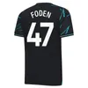 Haaland Soccer Jerseys 23 24 De Bruyne Man Cities Grealish Sterling G. Jesus Ferran Mahrez Manchesters Foden 2023 2024 Home Away Football Shirt Uniforms Men Kid Kit Kit Kit