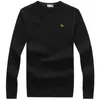 Hommes chandails hommes coton automne hiver Pull couleur unie pull col rond cheval décontracté mode Pull mince mâle hauts