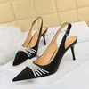 Klänningskor 2023 Spring Wedding Lady Luxury Party For Women Good Quality High Heel Fashion Dinner Footwear