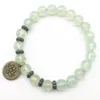 SN1226 Fashion Prehnite Bracciale Donna Cristalli curativi Gioielli Bracciale Yoga in pietra naturale 291l