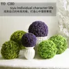 Faux Floral Greenery YO CHO Kunstplanten Grote Groene Imitatie Plastic Gras Boule voor Huis Tuin Outdoor Decoratie Nep Bloem Bal 230725