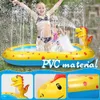 Sand Play Water Fun Inflatable Dinosaur Sprinkler Swimming Pool for Children Bathub Outdoor Toys Summer Swim Float Spray 230726