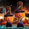 Outros artigos para festas de eventos Decoração de Halloween Decoração de janela Brinquedo Decoração de cena Chapéu de abóbora retrátil Boneca Postura em pé Fornecimento 230726