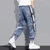 Pantalons pour hommes Marque Cargo Fashion Safari Style Outdoors Men Zipper Multiple Pockets Bunched Foot Pants