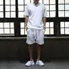 Men's Tracksuits 2023 Summer Mens Suits Vertical Stripe Loose Set Short Sleeve Shorts Resort Casual T-shirt Men