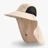 Berretti Cappello da pescatore da donna Visiera parasole estiva per uomo Pesca Boonie Protezione UV Tesa larga Bob Escursionismo all'aperto