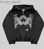 Erkek Hoodies Sweatshirts 2023 Amerikan Retro Embriyo Fermuar Erkek Ceket Yeni Harajuku Street Rahat Atmosfer Sporları Açık Ceket Z230726