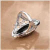 Solitaire Ring Retro Colorf Shell Hollow Out Diamond Women Rings Womens Fashion Jewelry Gift Drop Dropen