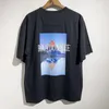 Camisetas masculinas 1:1 Top Quality High Street JUUN.J Bordado Oversized T-shirt Cotton Tees Streetwear Roupas Femininas