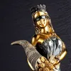 Dekorativa föremål Wu Chen Long European Retro Pluto Fortune Goddess Art Sculpture Greek Staty Statue Harts Hantverk Dekorationer för hem R3732 230725