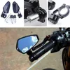 Professional Hand Tool Sets Universal Motorcycle Rear Black Aluminum View Handle Bar End Side Rearview Mirrors Moto Handlebar Mirr230r