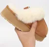 Laarzen ontwerper sneeuwlaarzen schuift sheepskin shearling tazz muilezels vrouwen mannen ultra mini platform slip-on schoenen ankel laarsjes winter ugity maat 35-45