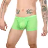 Cuecas Masculinas Malha Transparente Boxer Curto Pênis Bolsa Calcinha Sexy Transparente Lateral Aberta Virilha Calções Respiráveis