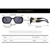 Okulary przeciwsłoneczne Mała rama Vintage Polygon Square Diamond Women for Men Designer Punk Punk Sun Glasses Trendy Shades