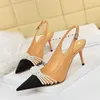 Klänningskor 2023 Spring Wedding Lady Luxury Party For Women Good Quality High Heel Fashion Dinner Footwear