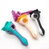 Pipa da fumo Pipa da tabacco creativa Gufo Pipa da fumo portatile in silicone con ciotola di vetro UnbreakableHand Spoon Herb Pipes for Smoking