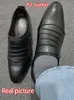 Chaussures Habillées Classique Hommes Sans Lacets Cuir Noir pour Grande Taille Bout Pointu Affaires Décontracté Mariage Formel 230725
