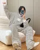 Womens Striped Hoodie Tracksuits Long Sleeve Tops Pants Tracksuit Suit Soft Autumn Casual Slacker Clothes Loose Sweatshirt S-XL