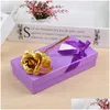 Fiori decorativi Ghirlande Sapone artificiale Rosa per gli amanti delle donne Regalo di San Valentino Bouquet Rose in lamina d'oro Consegna a goccia di fiori Hom Otjwl