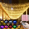 LED String Fairy Lights Christmas 5m10m20m50m 4Color 8 -lägen AC220V/110V Holiday Lighting For Wedding Party Garland Decoration