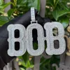 Hip Hop Iced ut anpassat namn VVS Moissanite Necklace Pendant Jewelry Manufacturer 3D Design Pendant