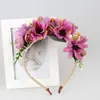 Decorative Flowers Headdress Garland Kids Headband Korean Girl Hair Ornament Sen Artificial Daisy Flower Wholesale