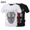 PLEIN BEAR T SHIRT Mens Designer Magliette Abbigliamento di marca Strass PP Teschi Uomo T-SHIRT COLLO ROTONDO SS SKULL Maglietta Hip Hop Top Tees 16530