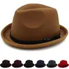 Boinas Hombres Mujeres Fedora Sombreros Trilby Cap Jazz Homburg Sombrero para el sol Clásico Retro Fiesta Estilo callejero Viajes al aire libre Invierno Tamaño EE. UU. 7 1/4 UK L