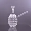 Großhandel Antitank-Form Shisha Kreative klare Granate 3D Mini Dicke berauschende billige Glasölbrenner-Bong-Pfeife Wasser-Dab-Rig-Tabak-Bongs zum Rauchen von trockenem Kraut