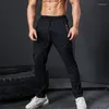 Pantaloni da uomo 2023 Thin Running Men Fitness Sport Palestra Pantaloni sportivi elastici Quick Dry Training Jogging Esercizio Pantaloni slim Tasca con zip