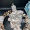 Le pendentif Hip Hop passe le testeur de diamant Vvs Moissanite en argent Sterling 925 glacé pendentif collier personnalisé
