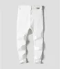 Men Stretch Fashion white Denim Trousers For Male Winter fleece Retro Pants Casual Men's Jeans size 27-36 230316 L230726