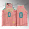 Bostons 2023-24 Pink Basketball Jersey Jayson 0 Tatum 7 Brown Grant T Celtices 12 Williams Robert 44 Williams III Marcus