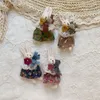 Sjaals Johnature Sweet Little Fresh Mori Girl Stof Cartoon Bloemen Jurk Broche Vintage Patchwork Kant Vrouwen Accessoire