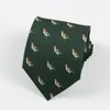 Bow Ties 8cm takım elbise iş gündelik retro liman stili erkek kadın üst düzey polyester geometrik desen hayvan kraveti