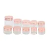 Frascos de embalagem Frascos de vidro fosco Creme Recipientes de cosméticos com tampa de ouro rosa 5G 10G 15G 20G 30G 50G 100G Loção Lip Balm Garrafa Dro Otw9N