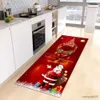 Tapijten Kerstmis Keuken Tapijt Badkamer Entree Deurmat Slaapkamer Deur Nachtkastje Vloer Hal Decor Tapijt Thuis Balkon Antislip Voet Mat R230726