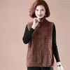 Chalecos de mujer, chaleco de otoño para mamá, ropa de mujer de mediana edad, moda de otoño e invierno 2023, Top versátil, chaleco para personas mayores