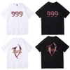 Vlone Short Sleeve Fashion Märke Hot Selling 999 Tryck tillbaka Big V Handsome Male Popular Short Sleeve T-Shirt Versatile Female