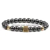 Beaded Black Zircon Box Magnet Beads Strands Bracelet Stone Bracelets Wristband Cuff Women Men Fashion Jewelry Drop Delivery Dh2Vk