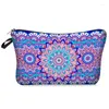 Kosmetiska väskor Kvinnor Enkel tryckning av läppstift Bag Student Pencil Case Travel Makeup Borstes Neceser Organizer Change Purse