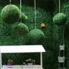 Sztuczna zieleń kwiatowa yo cho sztuczne rośliny duże zielone imitacja plastikowa trawa bulla do domu dekoracja ogrodu na zewnątrz fałszywa kula kwiatowa 230725