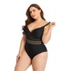 Fatos de banho femininos plus size com aro maiô 3XL maiô 4XL sexy monokini verão roupa de praia encobrimento seios grandes vermelhos