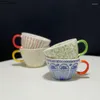 Mugs Office Hand-painted Water Cup Creative Ceramic Mug Couple Afternoon Tea Coffee El Home Drinking Utensils Holiday Gift