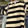 Men's Hoodies Sweatshirts Spring Autumn Korean Fashion Stripe Hip Hop Sweatshirt Men's Casual Long Sleeve Top Pullover Ropa Hombre Street Clothing Men's Dress Z230726