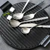 Ensembles de vaisselle 4 pièces ensemble de couverts en acier inoxydable créatif 430 couteau et fourchette cuillère en métal pour cuisine Banquet fête