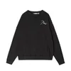 Herrtröjor tröjor europeiska amerikanska Rhude Cut Stitching Letter Logo broderad vintage crewneck pullover män avslappnade kvinnor par tröjor trendiga